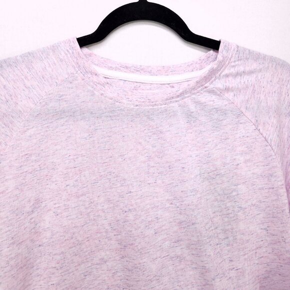 Kangol Raindrop Mens Long Sleeve Tshirt Size Large Pink Heather Crewneck Stretch - Picture 12 of 13